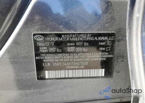 2018 Hyundai Sonata Sport z USA, uszkodzony, nr VIN 5NPE34AF7JH671208